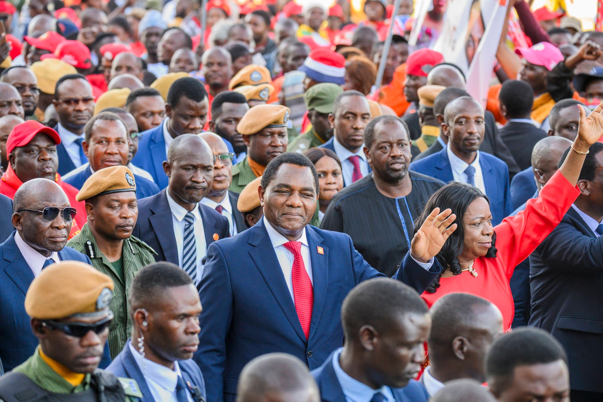 President Hichilema and Vice President Nalumango Arrive at the 2026 Nomination Centre
