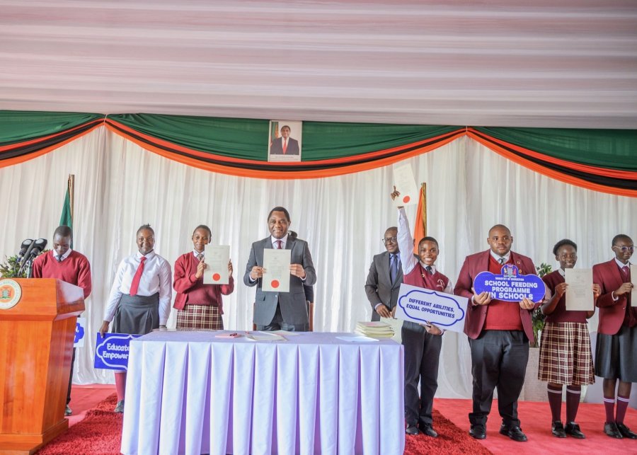 President Hichilema Signs Free Education and Pension Reform Bills into Law at State House